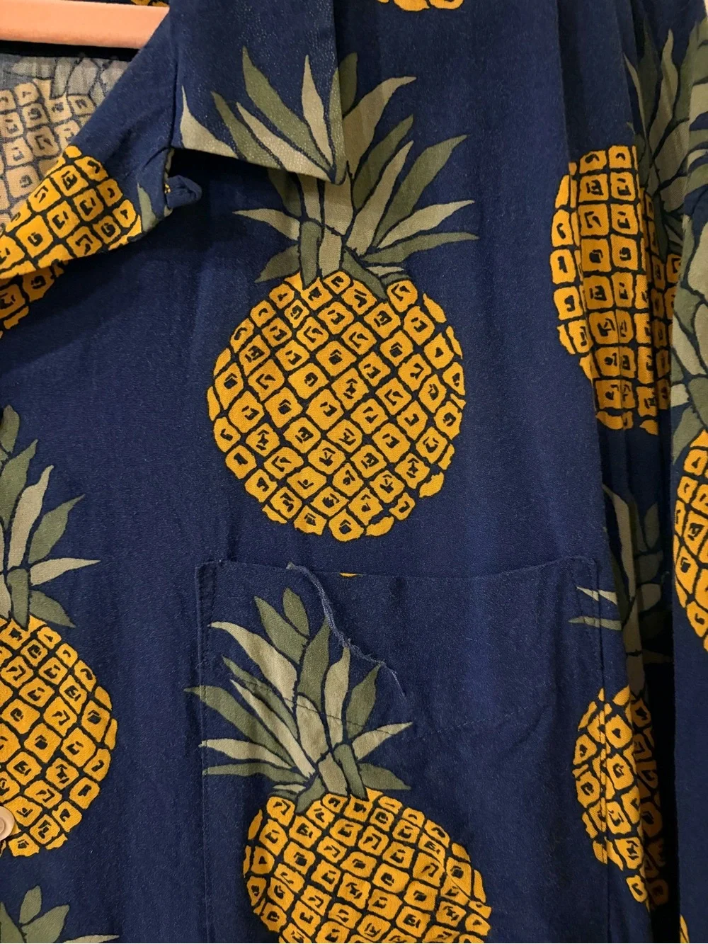 Banana Republic men’s summer pineapple shirt lightweight XXLT